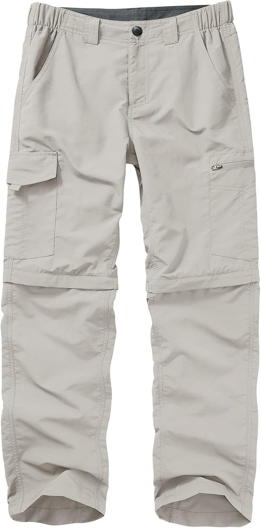 Mens Hiking Pants Convertible Lightweight Quick Dry Zip Off Fishing Safari Camping Travel boy Scout Pants