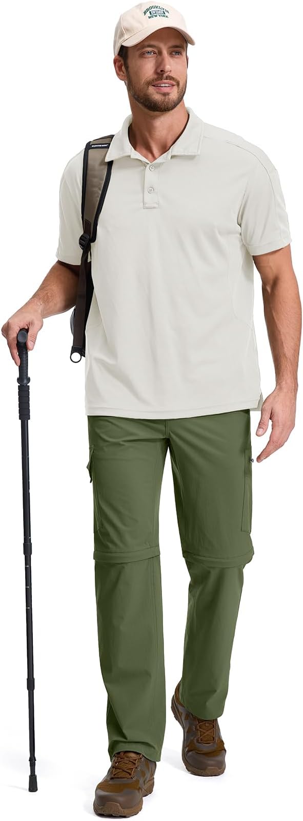 Fishing Hiking Pants for Men, Waterproof Convertible Quick Dry Pants for Wading, Lightweight Breathable