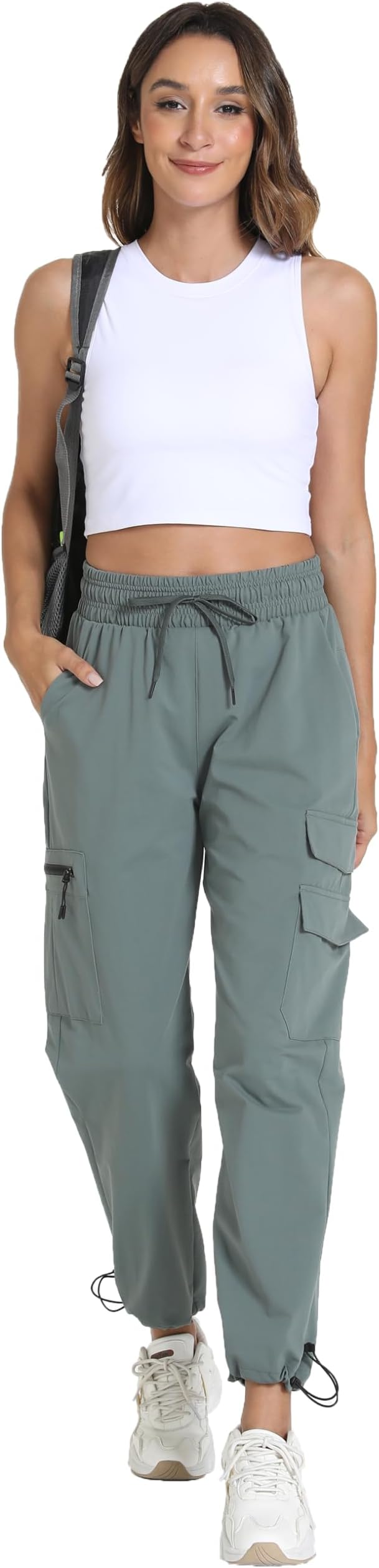 Quick Dry Women's Cargo Pants with Pockets Lightweight Hiking Joggers for Workout Athletic Casual Outdoor Camping
