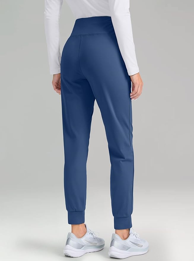 G Gradual Women's Fleece Lined Joggers High Waisted Water Resistant Thermal Hiking Pants Cold Weather Sweatpants with Pockets