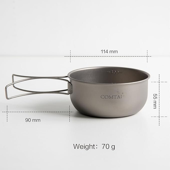 Titanium Camping Cookware Set 2800mL and 1100mL
