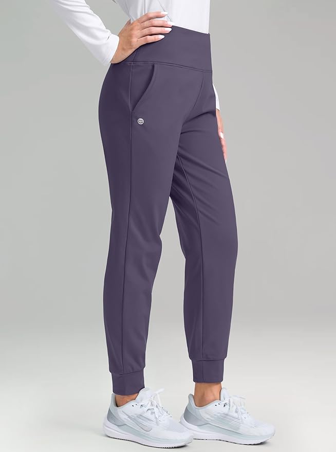 G Gradual Women's Fleece Lined Joggers High Waisted Water Resistant Thermal Hiking Pants Cold Weather Sweatpants with Pockets