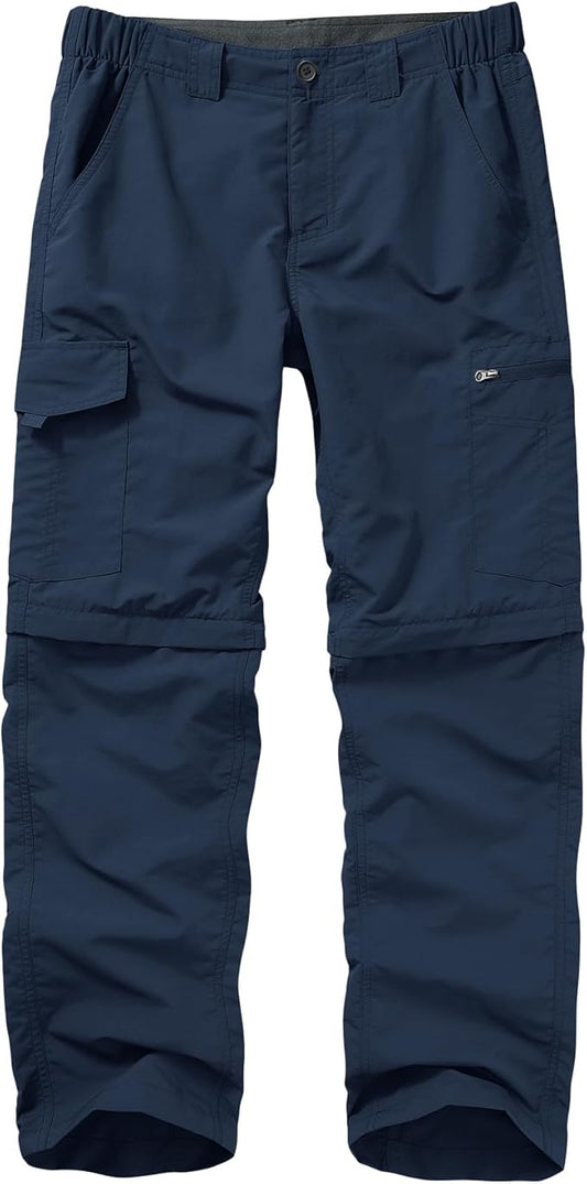 Mens Hiking Pants Convertible Lightweight Quick Dry Zip Off Fishing Safari Camping Travel boy Scout Pants