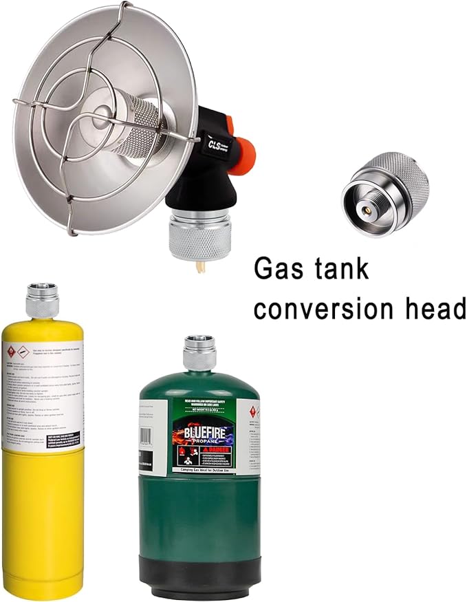 Portable Camping Heating,Propane/iso Butane Heater,Electronic Ignition and Fuel Conversion Head, Suitable for Camping, Outdoor Tent, Indoor
