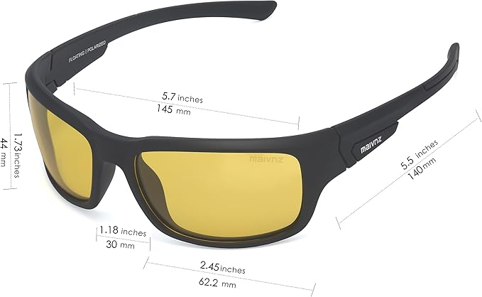 Floating Polarized Fishing Sunglasses for Men UV Protection Fishing Glasses Boating Kayaking Water Sport Glasses