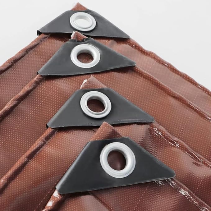 Heavy Duty Double-Sided Waterproof Poly Tarp 10x14 Feet 12mil Thick Polyethylene Tarps, Perfect for Outdoor Use, Plastic Cover & Mat for Tent Camping Storage Boat Bikes Vehicles