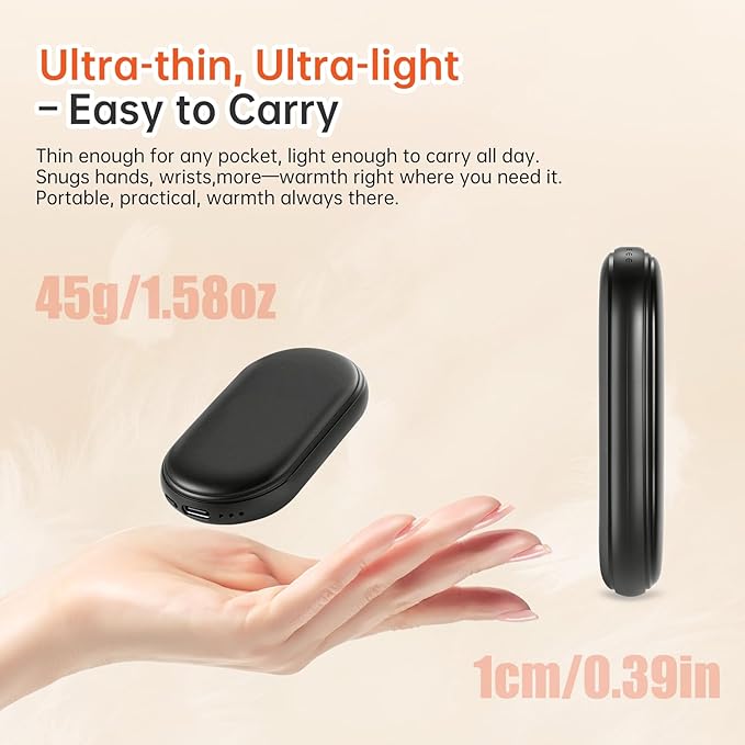 Magnetic Hand Warmers Rechargeable 2 Pack AI Smart Chips 3 Heat Settings Fast Heating, Portable Pocket Heater, Up to 8Hrs Warmth, Travel Essentials for Outdoor Camping, Gifts for Women Men