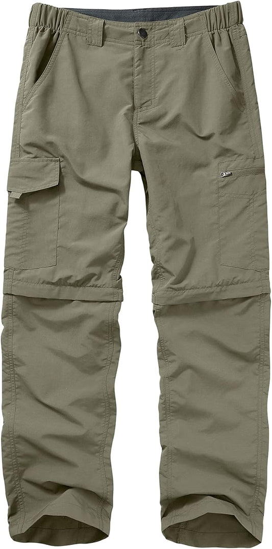 Mens Hiking Pants Convertible Lightweight Quick Dry Zip Off Fishing Safari Camping Travel boy Scout Pants