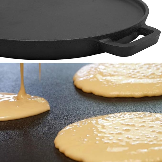 Reversible 12-Inch Double Handled Cast Iron Stovetop Grill/Griddle