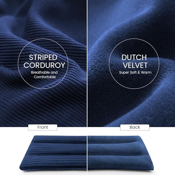 Microwave Heating Pad 6 x 12 Small Heating Pad Microwave, Microwave Bean Bag Heating Pad for Neck and Shoulders, Moist Heat Pack Pillow Warm Compress for Knee, Muscles, Joints, Wrist (Dark Blue)