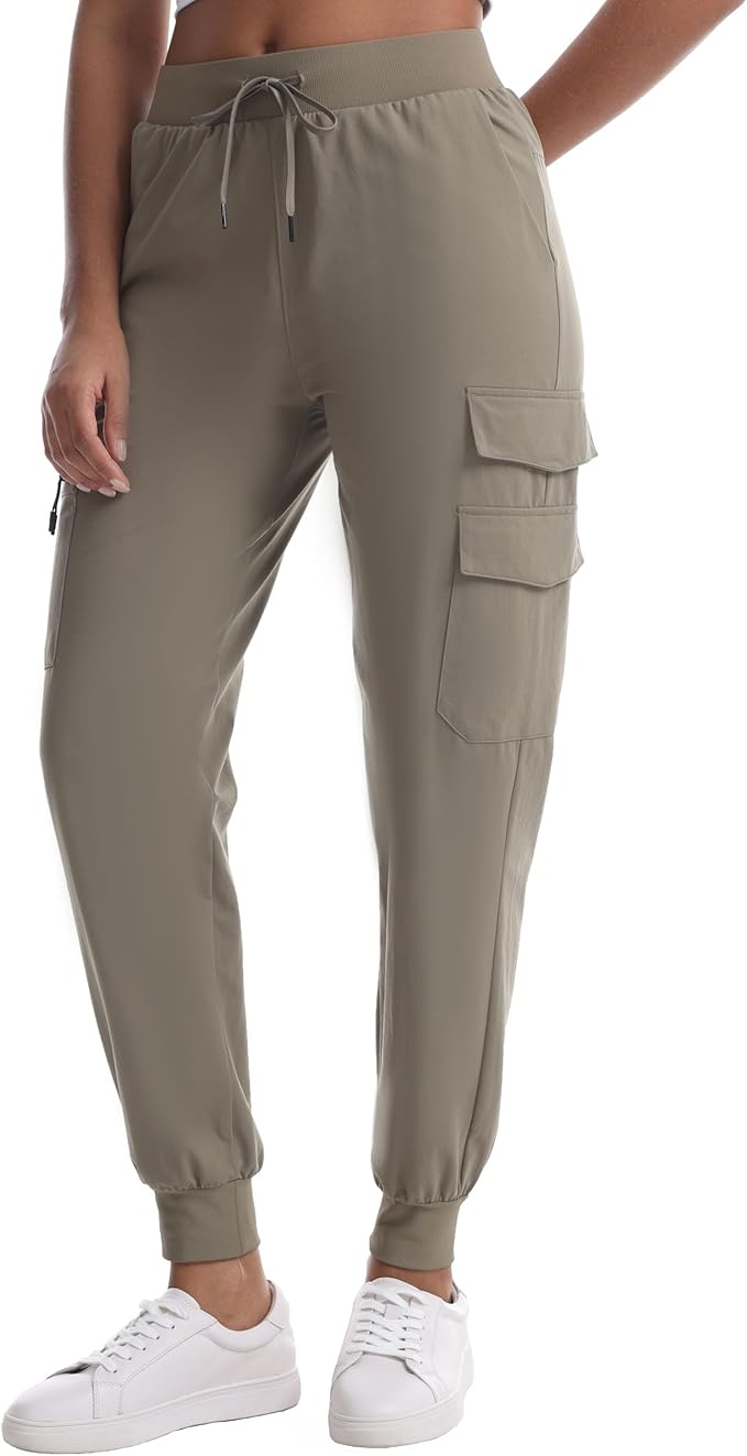 Quick Dry Women's Cargo Pants with Pockets Lightweight Hiking Joggers for Workout Athletic Casual Outdoor Camping