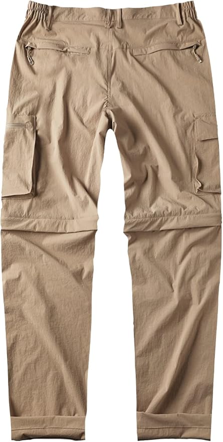Gash Hao Mens Hiking Convertible Pants Outdoor Waterproof Quick Dry Zip Off Lightweight Fishing Pants