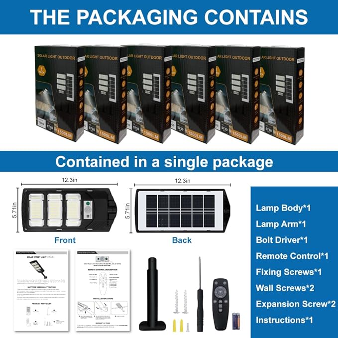 Solar Lights Outdoor Waterproof 6 Pack, Solar Flood Street Lights Dusk to Dawn Motion Sensor 6500K LED Security Outdoor Lights with Remote Control for Patio Barn Yard Garage Garden