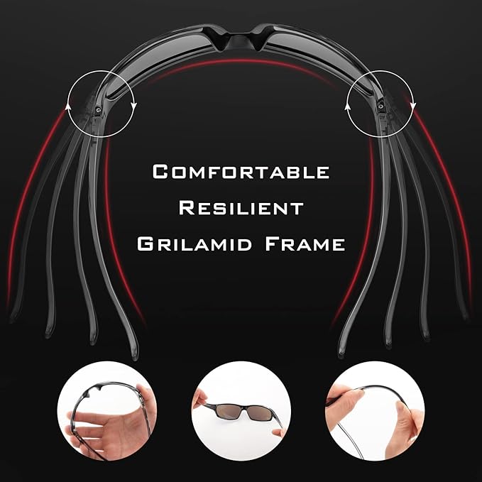 KastKing Kateel Polarized Sport Sunglasses for Men and Women, Ideal for Driving Fishing Cycling and Running,UV Protection