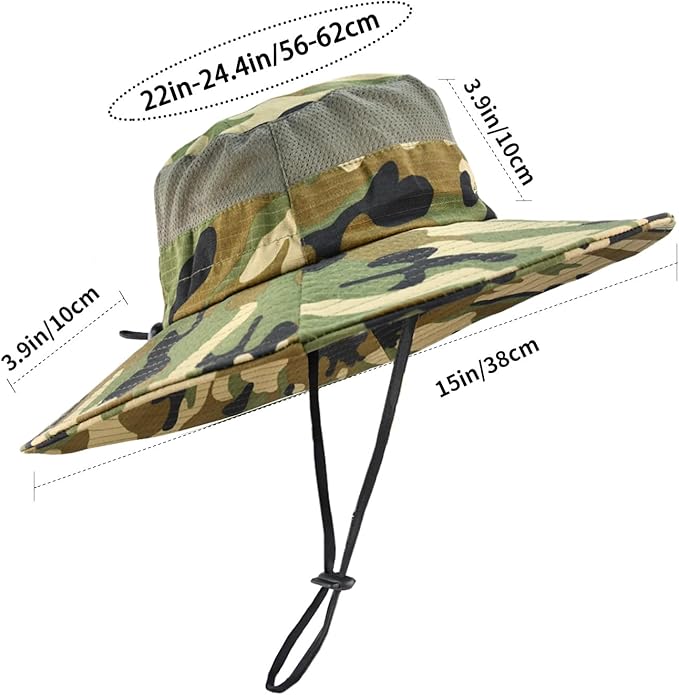 Sun Hats for Men Women Fishing Hat UPF 50+ Breathable Wide Brim Summer UV Protection Hat