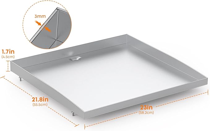 Stanbroil Flat Top Griddle Stainless Steel Griddle Replacement Top for Royal Gourmet Regal GB2000 2-Burner Gas Grill