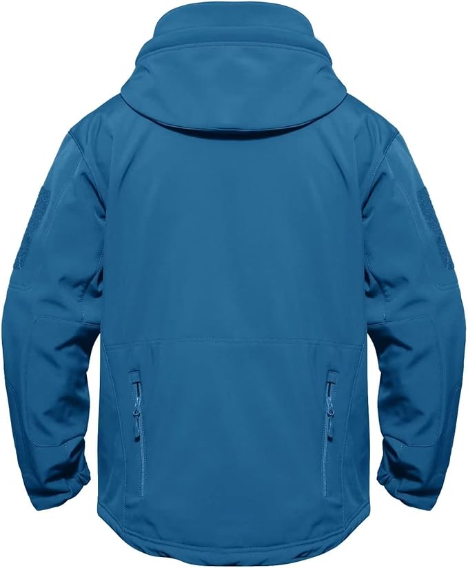 MAGCOMSEN Men's Tactical Jacket 7 Pockets Performance Fleece Lined Water Resistant Ski Snow Soft Shell Winter Coats