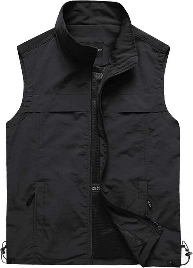 Gihuo Men's Lightweight Quick Dry Outdoor Multi Pockets Fishing Vest