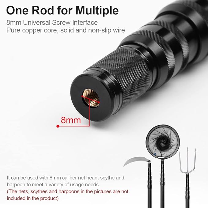 Telescoping Tarp Poles Heavy Duty Adjustable, Carbon Fiber Tent Poles, Portable & Lightweight for Tent Fly, Awning, Outdoor Camping, Hiking 8.9FT