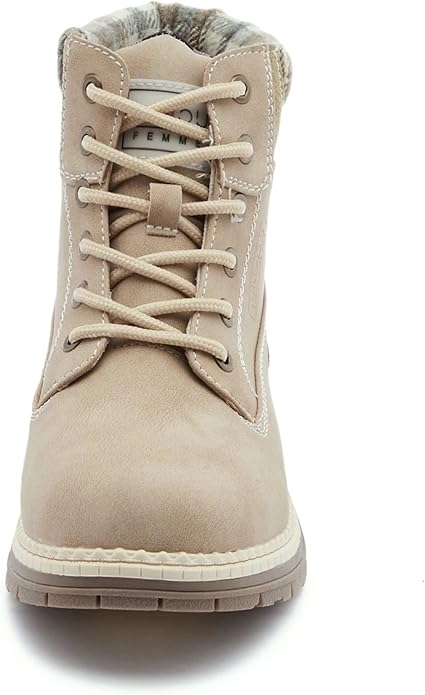 ANJOUFEMME Work Hiking Boots for Women Waterproof - Womens Outdoor Ankle Boots Lightweight Snow Winter Boots for Trekking Walking