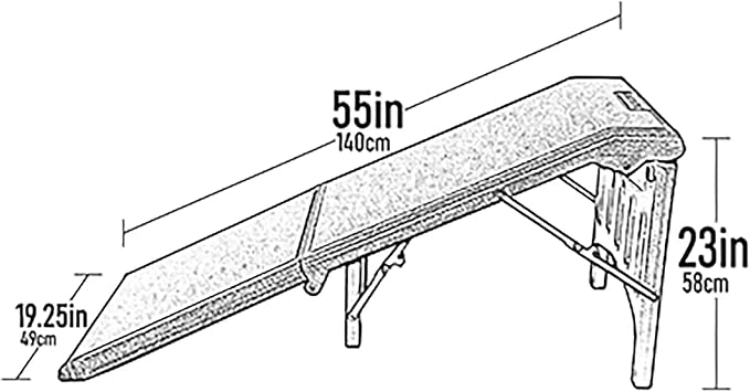 Pet Gear Free Standing Pet Ramp for Cats and Dogs, No Assembly Required, Easy Fold for Storage or Travel, Portable, Espresso