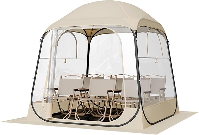 VEVOR Pop up Sports Tent, 4 Sizes Optional Clear Bubble Tent for 1-6 Person, Waterproof Outdoor Pod with Floor Mat & Top Cover, Garden Igloo Dome Tents Camping Shelter for Sports Watching
