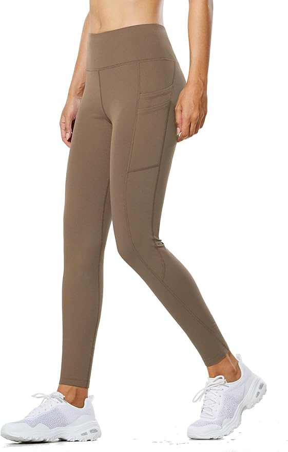 baleaf Women's Fleece Lined Leggings Water Resistant Thermal Winter Warm Tights High Waisted with Pockets Running Gear