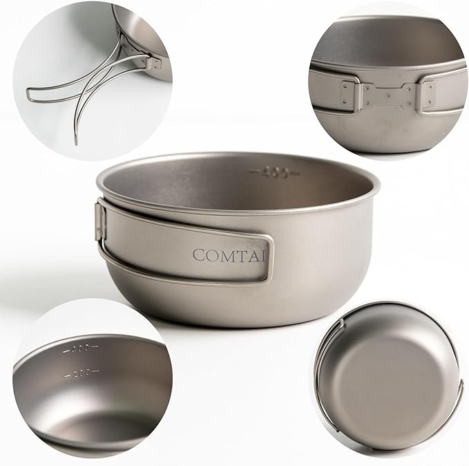 Titanium Camping Cookware Set 2800mL and 1100mL