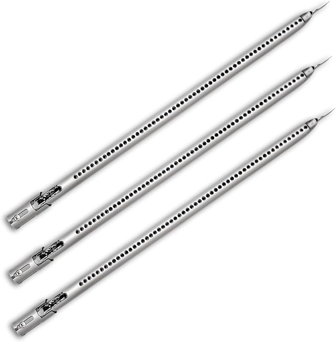 Grill Replacement Parts for Weber Genesis II 300 Series Gas Grills, 17 Inch Flavorizer Bars Heat Deflectors 3 Burner Tubes Kit for Weber 7489 67490 67491 LP and NG BBQ Grill Models