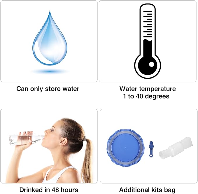 REDCAMP 4 Gallon/15L Portable Water Container with Spigot,Camping Water Jug,Camping Water Container, Large Water Tank,Portable Emergency Water Storage for Camping,Car,Hiking,Hurricane Supplies