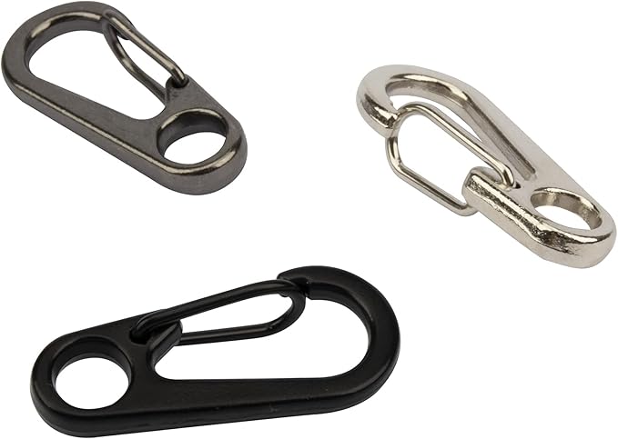 SWATOM Small Mini Carabiner Clip Tiny Spring Snap Hook Keychains Micro Carabiners for Paracord EDC Alloy Key Rings Outdoor Hiking Fishing Camping Backpack Accessories