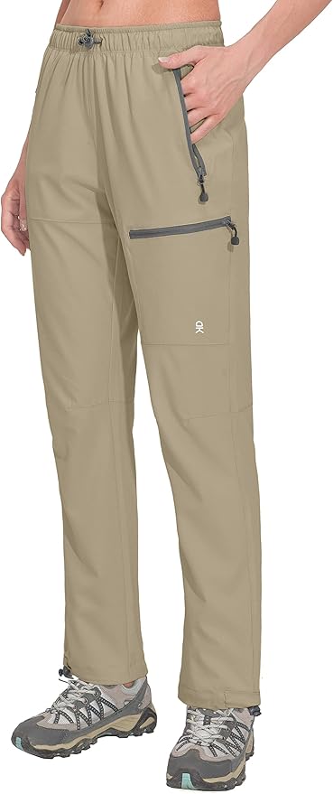 Little Donkey Andy Women's Lightweight Quick Dry Cargo Hiking Pants UPF 50+ Stretch Travel Casual Trousers