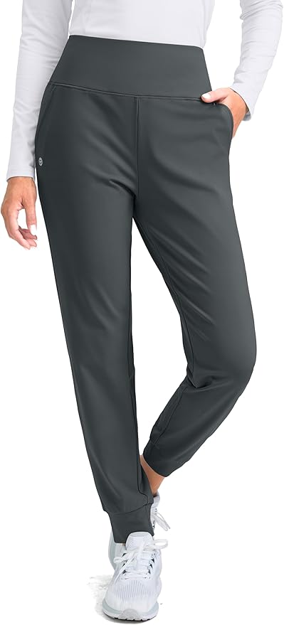 G Gradual Women's Fleece Lined Joggers High Waisted Water Resistant Thermal Hiking Pants Cold Weather Sweatpants with Pockets