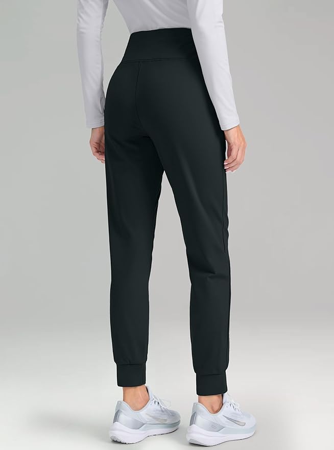 G Gradual Women's Fleece Lined Joggers High Waisted Water Resistant Thermal Hiking Pants Cold Weather Sweatpants with Pockets