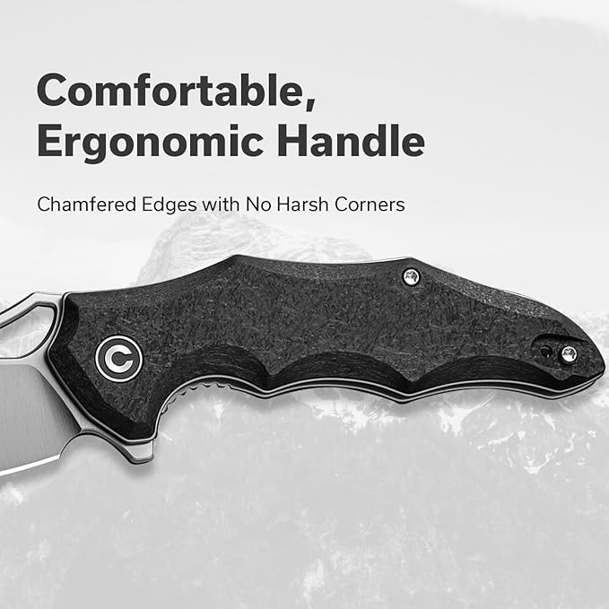CIVIVI Chiro Cool Pocket Knife for EDC, Folding Knife with Flipper 3.1" 14C28N Blade G10 Handle, Utility Knife for Men Women C23046-3