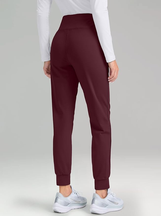 G Gradual Women's Fleece Lined Joggers High Waisted Water Resistant Thermal Hiking Pants Cold Weather Sweatpants with Pockets