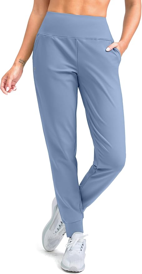 G Gradual Women's Fleece Lined Joggers High Waisted Water Resistant Thermal Hiking Pants Cold Weather Sweatpants with Pockets