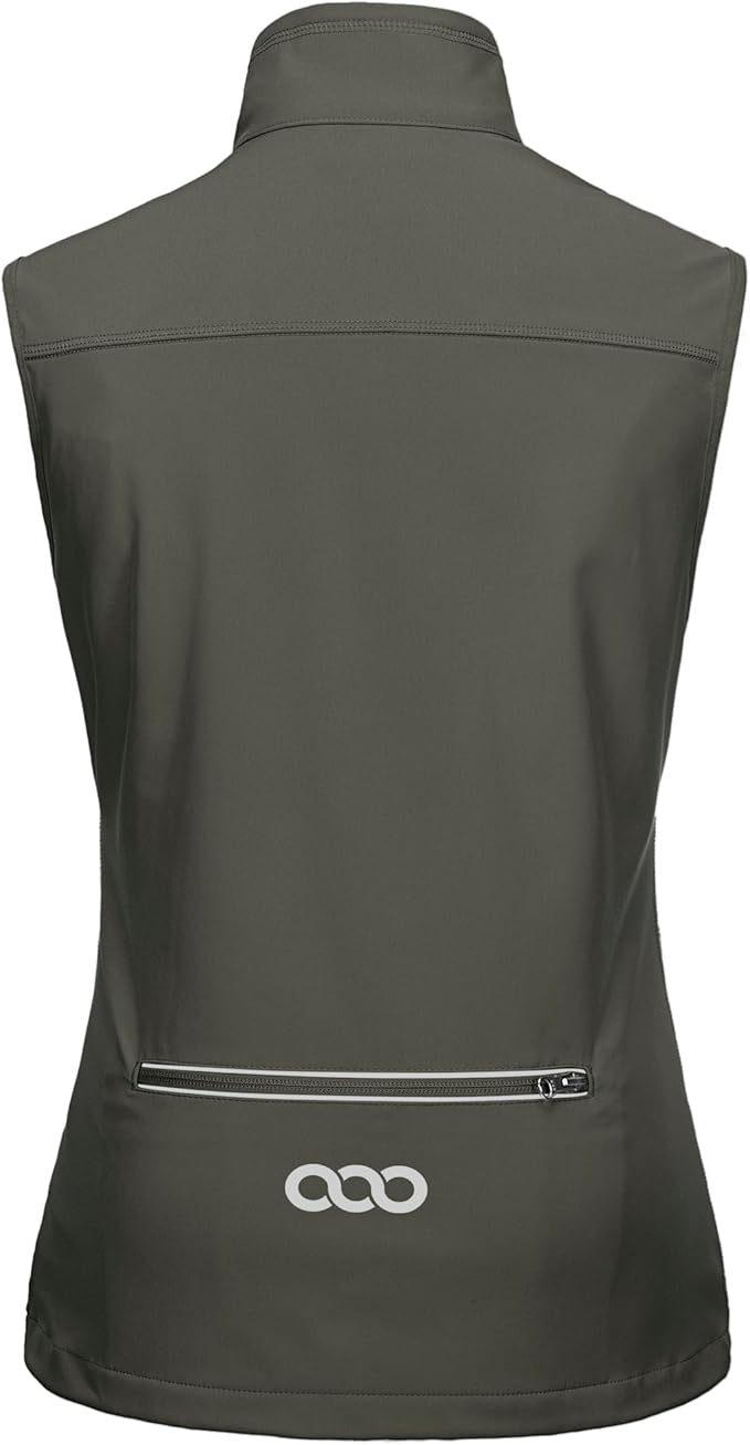 33,000ft Women's Lightweight Running Vest Outerwear with Pockets, Windproof Sleeveless Jacket for Golf Hiking Travel