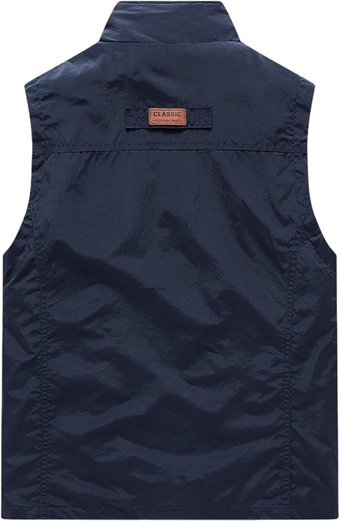 AOTORR Mens Outdoor Lightweight Safari Casual Work Photo Travel Fishing Vests