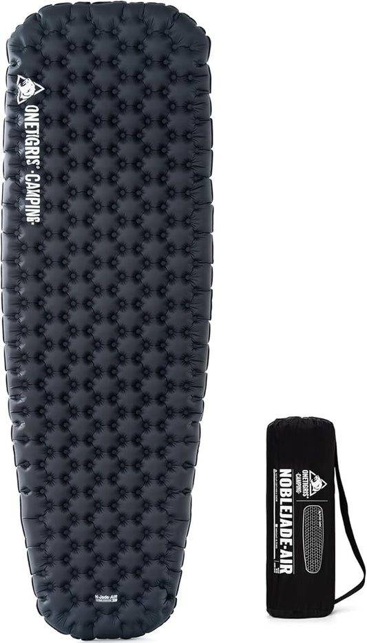 ONETIGRIS Noblejade Insulated Sleeping Pad with R7.3, Ultralight Inflatable Sleeping Pad Extreme Conditions Air Mattress withstands -22°F,Aluminum Film Insulation for Camping,Backpacking,Hiking