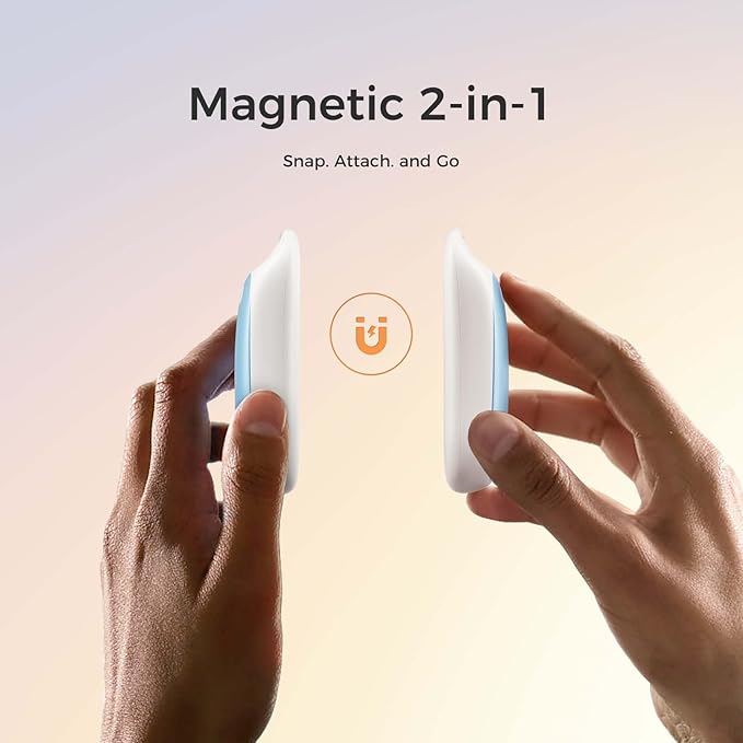 OCOOPA Magnetic Hand Warmers Rechargeable 2Pack, IP45 Water Resistant, UL Certified, Ergonomic Electric Hand Warmer, Up to 9hrs, Pocket Size, Raynauds, Golf, Outdoor, Tech Gifts for Men, UT4 Urban