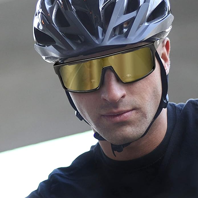 Outdoor Sports Polarized wrap around Cycling Sunglasses for Men & Women TR90 Frame UV Protection for fishing