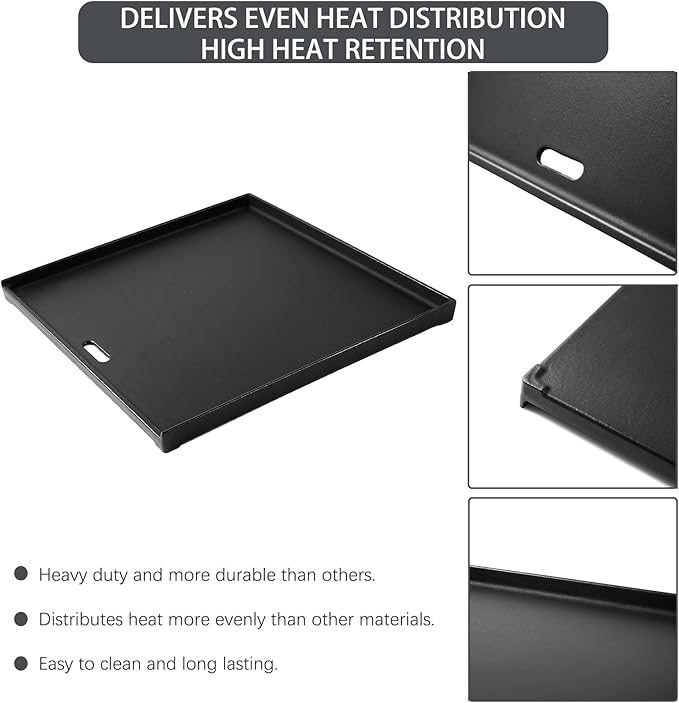 16.3 x 15.8” Griddle Flat Top 7672 Grill Replacement Parts for Weber Genesis E-325S S-325S SX-325S EX-325S Spirit 200 300 Series Genesis II 300 II 400 Series Smokefire EX4 EX6 Accessories Cast Iron