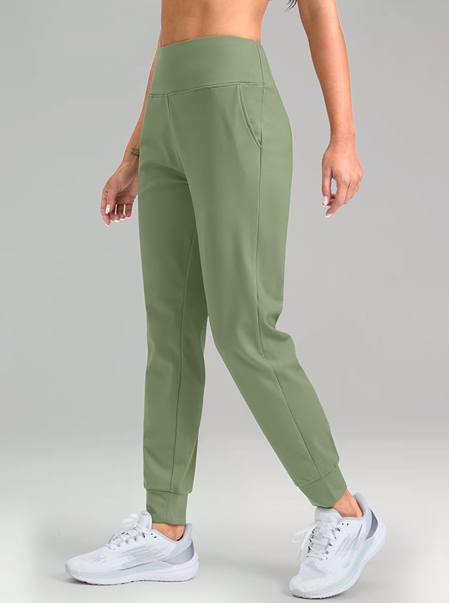 G Gradual Women's Fleece Lined Joggers High Waisted Water Resistant Thermal Hiking Pants Cold Weather Sweatpants with Pockets