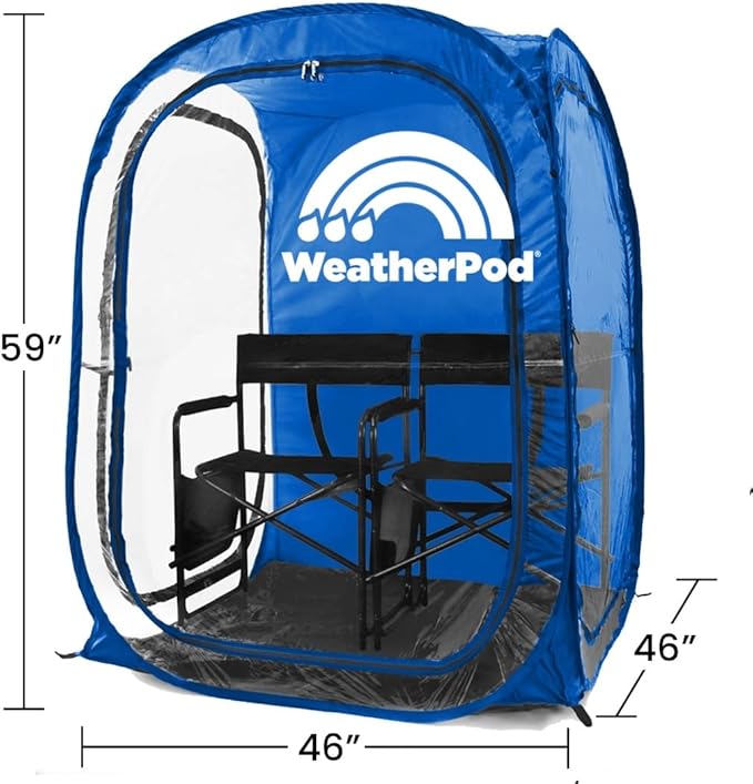 WeatherPod® The Original Shark Tank MyPod™ 1-2 Person Pop-Up Pod - Stay Warm, Dry, and Out of The Sun - Weather Pod for Sports, Rain, or Wind