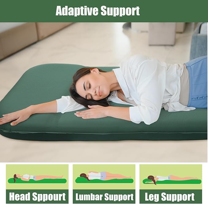 Self Inflating Sleeping Pad Lightweight Camping Pad with Built-in Pump, Easy Inflate & Deflate, Out-Door Ultra-Portable Camping Air Mat for Camping, Backpacking, Hiking, Tent Trap Traveling