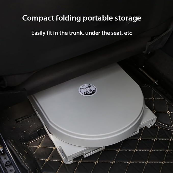 Portable Toilet, Camping Toilet for Adults with Lid, XL Folding Travel Toilets with Bags for Emergency Use, Foldable Porta Potty for Car, Outdoor Camp, Road Trip, Hiking and Truck Drivers