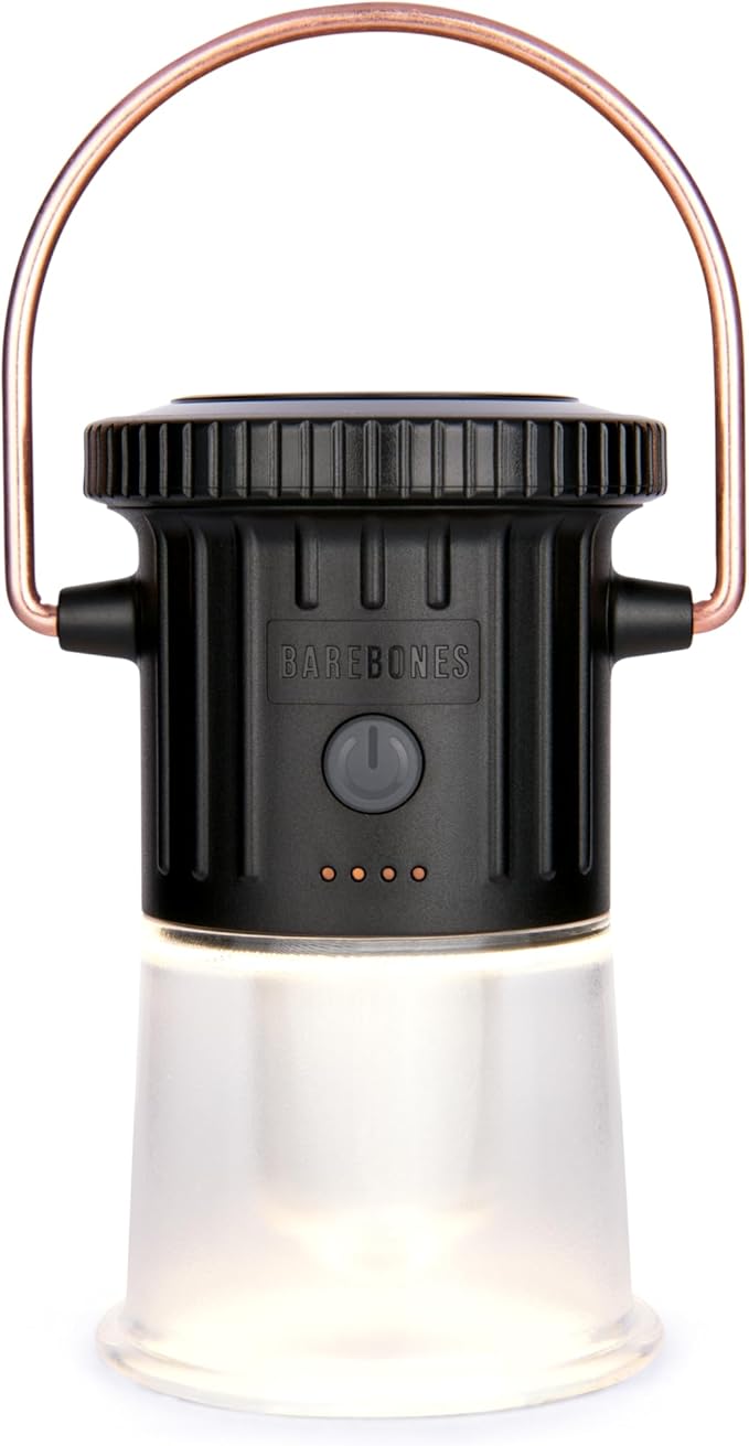 Barebones Hoodoo Light – Black, Rechargeable 3-in-1 Camping Lantern & Flashlight – 600 Lumens LED Light with Magnetic Base, Tripod Mount, USB-C Charging & Dimmable Brightness for Outdoor Use
