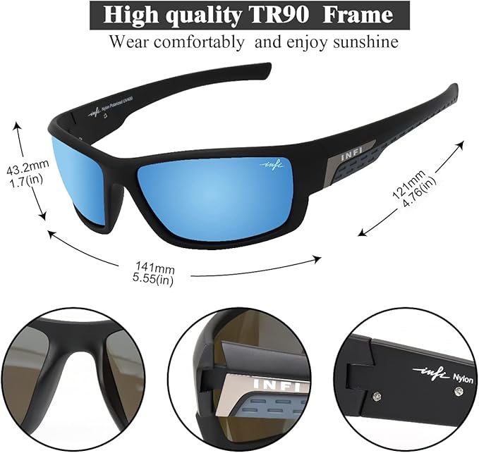 INFI Fishing Polarized Sunglasses for Men and Women Sports Sun Glasses UV Protection