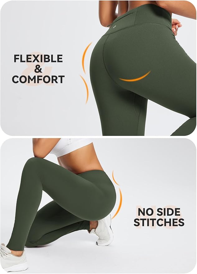 baleaf Women's Fleece Lined Leggings Water Resistant Thermal Winter Warm Tights High Waisted with Pockets Running Gear